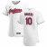 Cleveland Indians #10 Jake Bauers Mens Nike White Home 2020 Authentic Team MLB Jersey