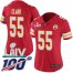 Nike Kansas City Chiefs #55 Frank Clark Red Super Bowl LIV 2020 Team Color Womens Stitched NFL 100th Season Vapor Untouchable Limited Jersey