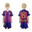 Barcelona #15 bartra Home Kid Soccer Club Jersey