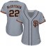 San Francisco Giants #22 Andrew McCutchen Grey Road 2 Womens Stitched MLB Jersey