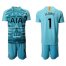 Tottenham Hotspur #1 Lloris Light Blue Goalkeeper Soccer Club Jersey