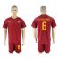 Roma #6 Strootman Red Home Soccer Club Jersey