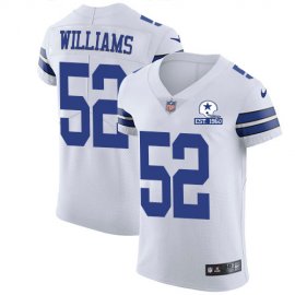 Nike Dallas Cowboys #52 Connor Williams White Mens Stitched With Established In 1960 Patch NFL New Elite Jersey