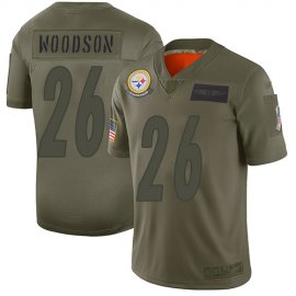 Nike Pittsburgh Steelers #26 Rod Woodson Camo Mens Stitched NFL Limited 2019 Salute To Service Jersey
