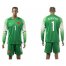 Turkey #1 Babacan Green Goalkeeper Long Sleeves Soccer Country Jersey