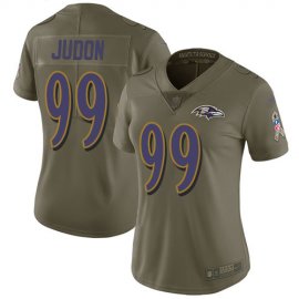 Nike Baltimore Ravens #99 Matthew Judon Olive Womens Stitched NFL Limited 2017 Salute To Service Jersey
