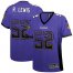 Nike Baltimore Ravens #52 Ray Lewis Purple Team Color Womens Stitched NFL Elite Drift Fashion Jersey