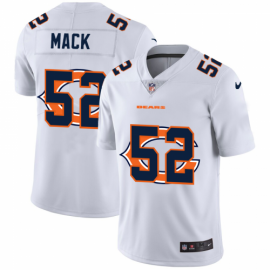 Chicago Chicago Bears #52 Khalil Mack White Mens Nike Team Logo Dual Overlap Limited NFL Jersey