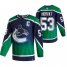 Vancouver Canucks #53 Bo Horvat Green Mens Adidas 2020-21 Reverse Retro Alternate NHL Jersey