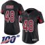 Nike Arizona Cardinals #48 Isaiah Simmons Black Womens Stitched NFL Limited Rush 100th Season Jersey