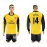 Arsenal #14 Henry Away Long Sleeves Soccer Club Jersey