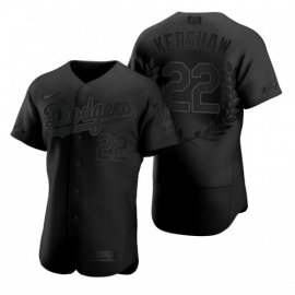 Los Angeles Dodgers #22 Clayton Kershaw Mens Nike Black MLB MVP Limited Player Edition Jersey
