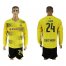 Dortmund #24 Sarr Home Long Sleeves Soccer Club Jersey