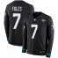 Nike Jacksonville Jaguars #7 Nick Foles Black Team Color Mens Stitched NFL Limited Therma Long Sleeve Jersey
