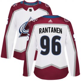 Adidas Colorado Avalanche #96 Mikko Rantanen White Road Authentic Womens Stitched NHL Jersey