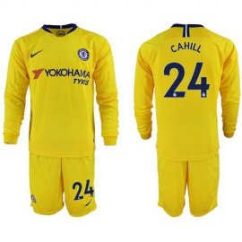 Chelsea #24 Cahill Away Long Sleeves Soccer Club Jersey
