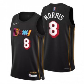Miami Miami Heat #8 Markieff Morris Mens Nike Black 2021/22 Swingman NBA Jersey – City Edition Mens