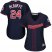 Minnesota Twins #24 Trevor Plouffe Navy Blue Alternate Womens Stitched MLB Jersey