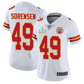Nike Kansas City Chiefs #49 Daniel Sorensen White Womens Super Bowl LV Bound Stitched NFL Vapor Untouchable Limited Jersey