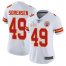 Nike Kansas City Chiefs #49 Daniel Sorensen White Womens Super Bowl LV Bound Stitched NFL Vapor Untouchable Limited Jersey
