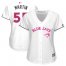 Toronto Blue Jays #55 Russell Martin White Mothers Day Cool Base Womens Stitched MLB Jersey
