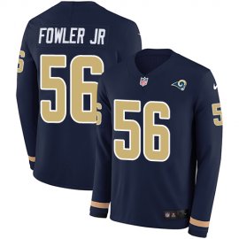 Nike Los Angeles Rams #56 Dante Fowler Jr Navy Blue Team Color Mens Stitched NFL Limited Therma Long Sleeve Jersey