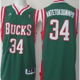 Milwaukee Bucks #34 Giannis Antetokounmpo Green Stitched Revolution 30 Swingman NBA Jersey