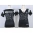 Nike Las Vegas Raiders #24 Charles Woodson Black Team Color Womens Stitched NFL Elite Draft Him Shimmer Jersey