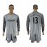Manchester City #13 Caballero Grey Goalkeeper Long Sleeves Soccer Club Jersey