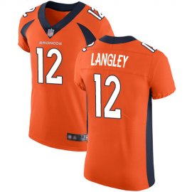 Nike Denver Broncos #12 Brendan Langley Orange Team Color Mens Stitched NFL Vapor Untouchable Elite Jersey