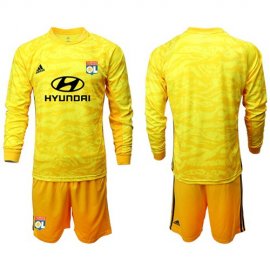 Lyon Blank Yellow Goalkeeper Long Sleeves Soccer Club Jersey