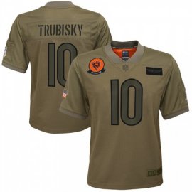 Youth Chicago Chicago Bears #10 Mitchell Trubisky Nike Camo 2019 Salute to Service Game Jersey