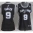 Women San Antonio Spurs 9 Tony Parker Black Revolution 30 Swingman NBA Jerseys