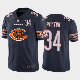 Chicago Chicago Bears #34 Walter Payton Navy Blue Mens Nike Big Team Logo Player Vapor Limited NFL Jersey