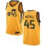 Mens Nike Utah Jazz #45 Donovan Mitchell Yellow NBA Swingman Statement Edition Jersey