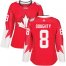 Team Canada #8 Drew Doughty Red 2016 World Cup Womens Stitched NHL Jersey