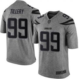 Nike Los Angeles Chargers #99 Jerry Tillery Gray Mens Stitched NFL Limited Gridiron Gray Jersey