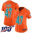 Nike Miami Dolphins #47 Kiko Alonso Orange Womens Stitched NFL Limited Inverted Legend 100th Season Jersey