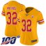 Nike Kansas City Chiefs #32 Tyrann Mathieu Gold Womens Stitched NFL Limited Inverted Legend 100th Season Jersey