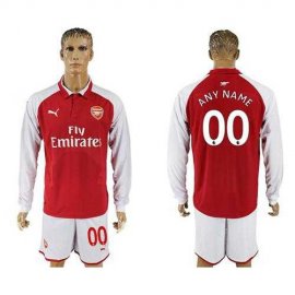 Arsenal Personalized Home Long Sleeves Soccer Club Jersey