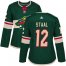 Adidas Minnesota Wild #12 Eric Staal Green Home Authentic Womens Stitched NHL Jersey