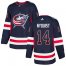 Adidas Columbus Blue Jackets #14 Gustav Nyquist Navy Blue Home Authentic Drift Fashion Stitched NHL Jersey