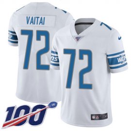Nike Detroit Lions #72 Halapoulivaati Vaitai White Mens Stitched NFL 100th Season Vapor Untouchable Limited Jersey