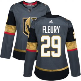 Adidas Vegas Golden Knights #29 Marc-Andre Fleury Grey Home Authentic Womens Stitched NHL Jersey