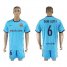 Barcelona #6 Dani Alves Away Soccer Club Jersey