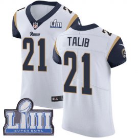 Nike Los Angeles Rams #21 Aqib Talib White Super Bowl LIII Bound Mens Stitched NFL Vapor Untouchable Elite Jersey