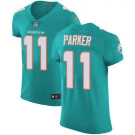 Nike Miami Dolphins #11 DeVante Parker Aqua Green Team Color Mens Stitched NFL Vapor Untouchable Elite Jersey