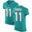 Nike Miami Dolphins #11 DeVante Parker Aqua Green Team Color Mens Stitched NFL Vapor Untouchable Elite Jersey