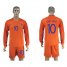 Holland #10 Sneijder Home Long Sleeves Soccer Country Jersey