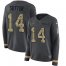 Nike Denver Broncos #14 Courtland Sutton Anthracite Salute to Service Womens Stitched NFL Limited Therma Long Sleeve Jersey
